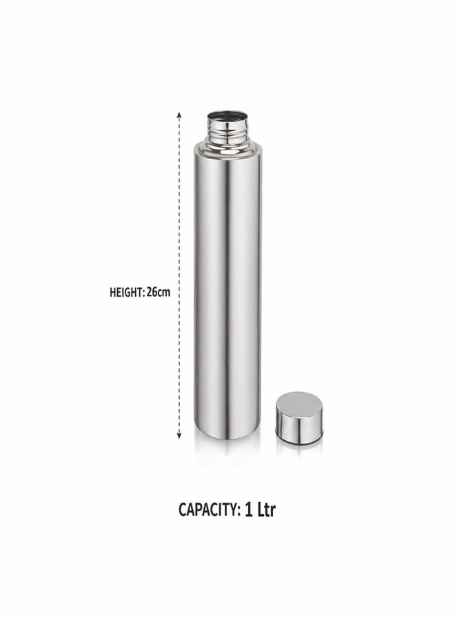 FINALITY Stainless Steel Water Bottle| Fridge Water Bottle, 1 Litre (1000ml), Silver Color, Pack of (1) - Image 4